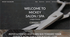 Desktop Screenshot of mickeysalonspa.com