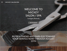 Tablet Screenshot of mickeysalonspa.com